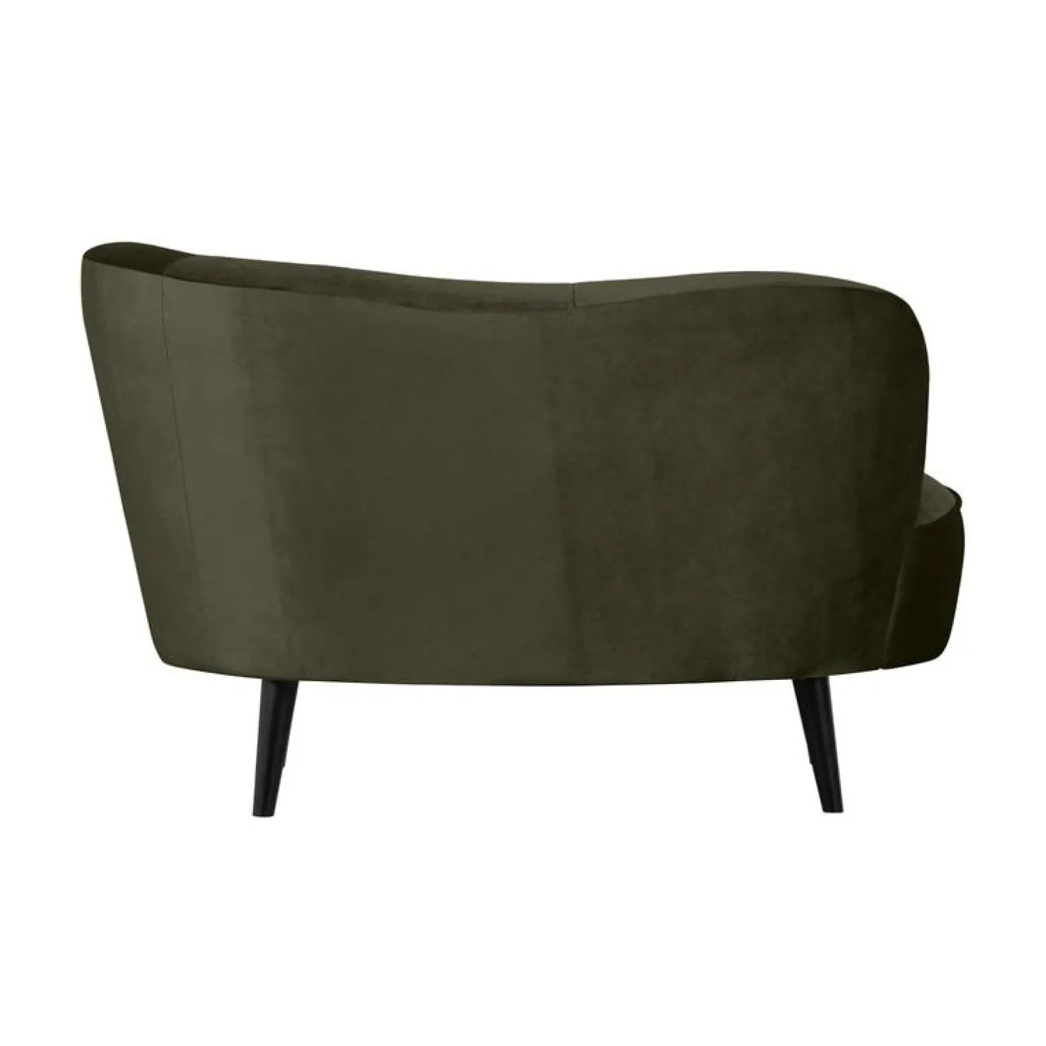 WOOOD Loungebanken|Fauteuils|Sara Lounge Fauteuil Rechts Velvet Warm Groen 112cm