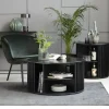 LykkeHome Bijzettafels|Sarita bijzettafel zwart eikenhoutfineer 60cm