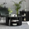 LykkeHome Salontafels|Sarita salontafel zwart eikenhoutfineer 85cm