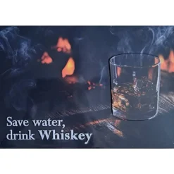 Cavetown Metalen Borden|Save water drink whiskey - metalen bord