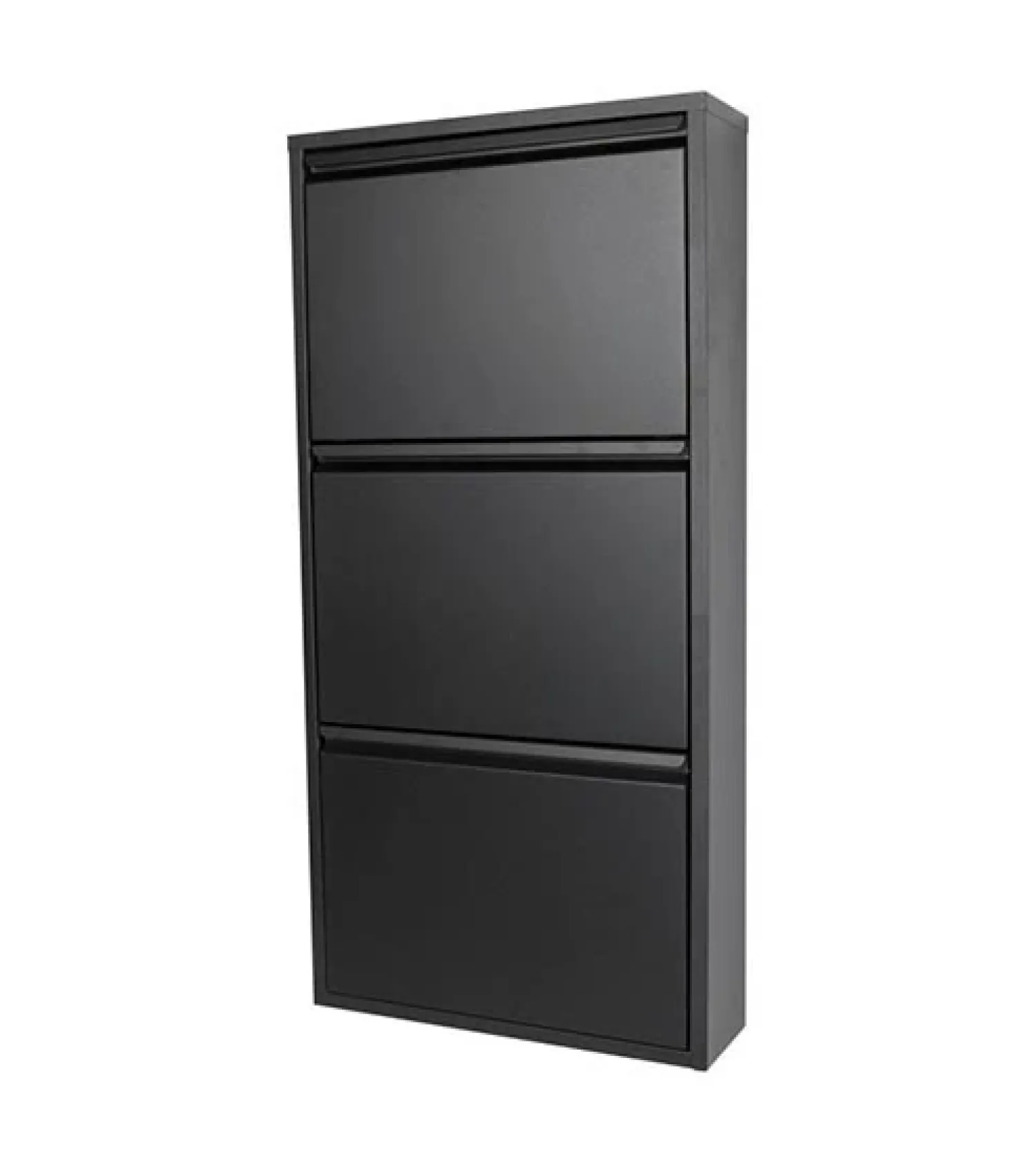 Redin Design Schoenenkasten|Schoenenkasten|Schoenenkast industrieel Pippen (3 lades) – Zwart metaal