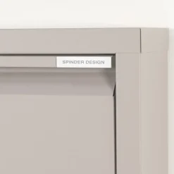 Redin Design Schoenenkasten|Schoenenkasten|Schoenenkast industrieel Pippen (5 lades) – Taupe metaal