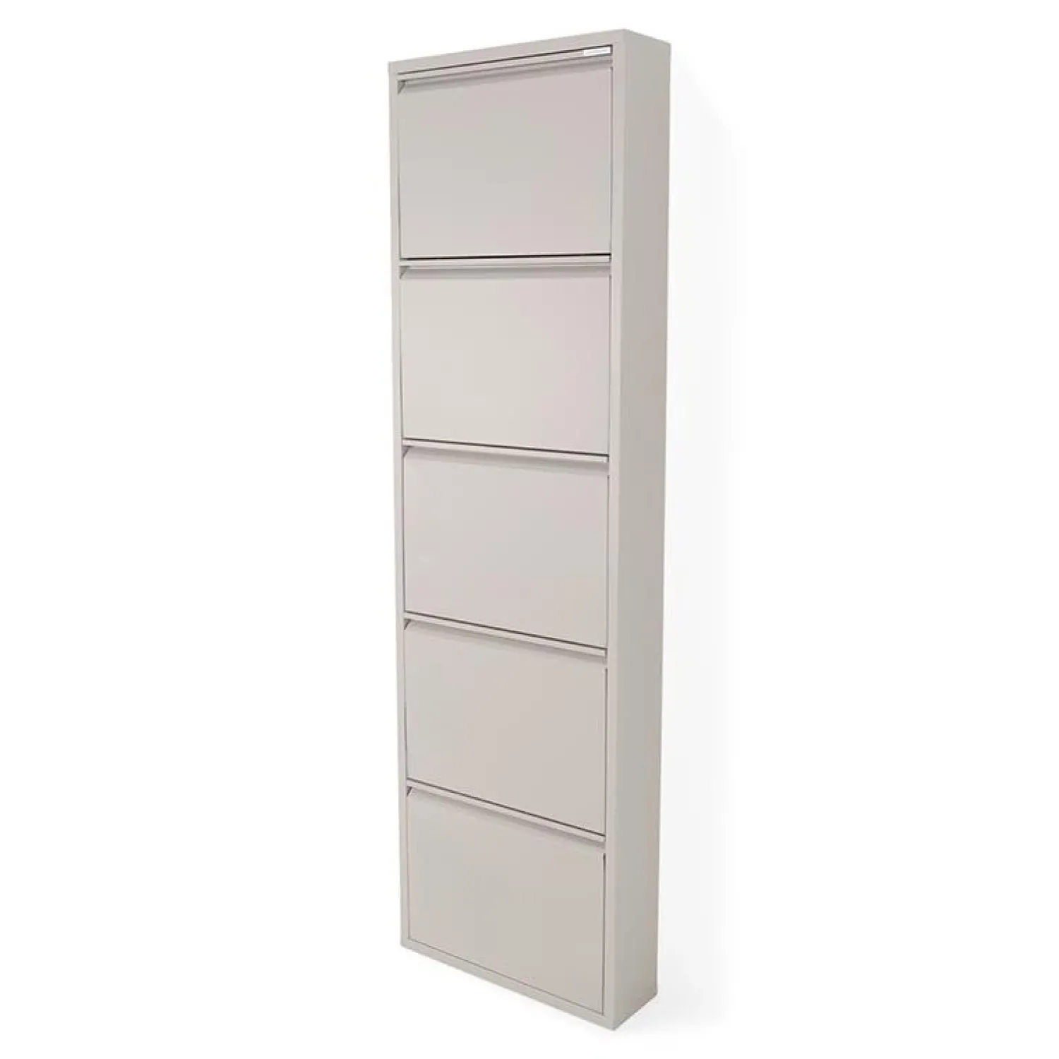 Redin Design Schoenenkasten|Schoenenkasten|Schoenenkast industrieel Pippen (5 lades) – Taupe metaal