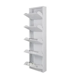 Redin Design Schoenenkasten|Schoenenkasten|Schoenenkast industrieel Pippen (5 lades) – Wit metaal