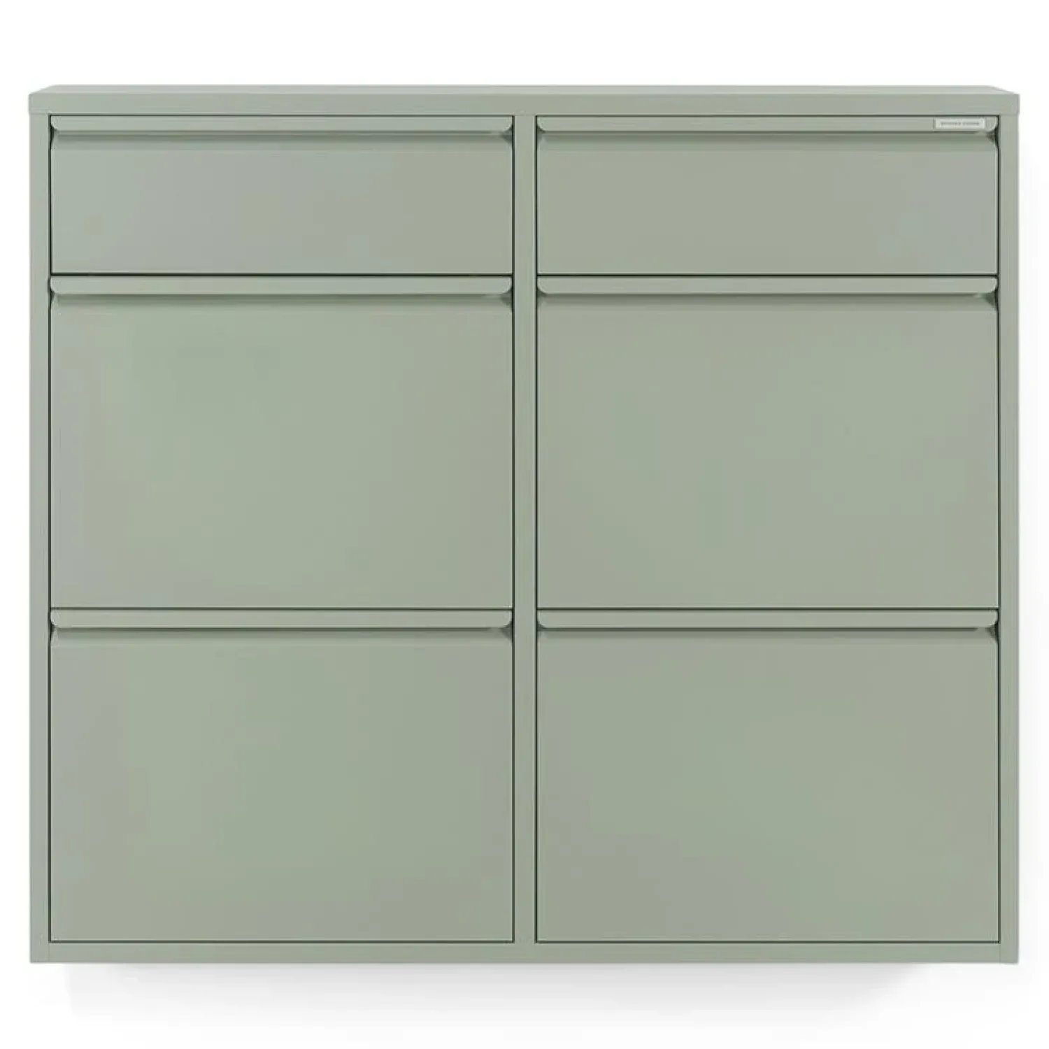 Redin Design Schoenenkasten|Schoenenkasten|Schoenenkast industrieel Pippen (6 lades) - groen metaal