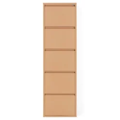Redin Design Schoenenkasten|Schoenenkasten|Schoenenkast industrieel Pippen (5 lades) – Terracotta metaal