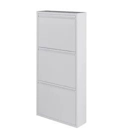 Redin Design Schoenenkasten|Schoenenkasten|Schoenenkast industrieel Pippen (3 lades) – Wit metaal