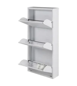 Redin Design Schoenenkasten|Schoenenkasten|Schoenenkast industrieel Pippen (3 lades) – Wit metaal