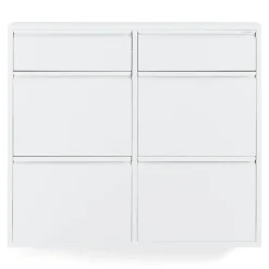 Redin Design Schoenenkasten|Schoenenkasten|Schoenenkast industrieel Pippen (6 lades) - Wit metaal