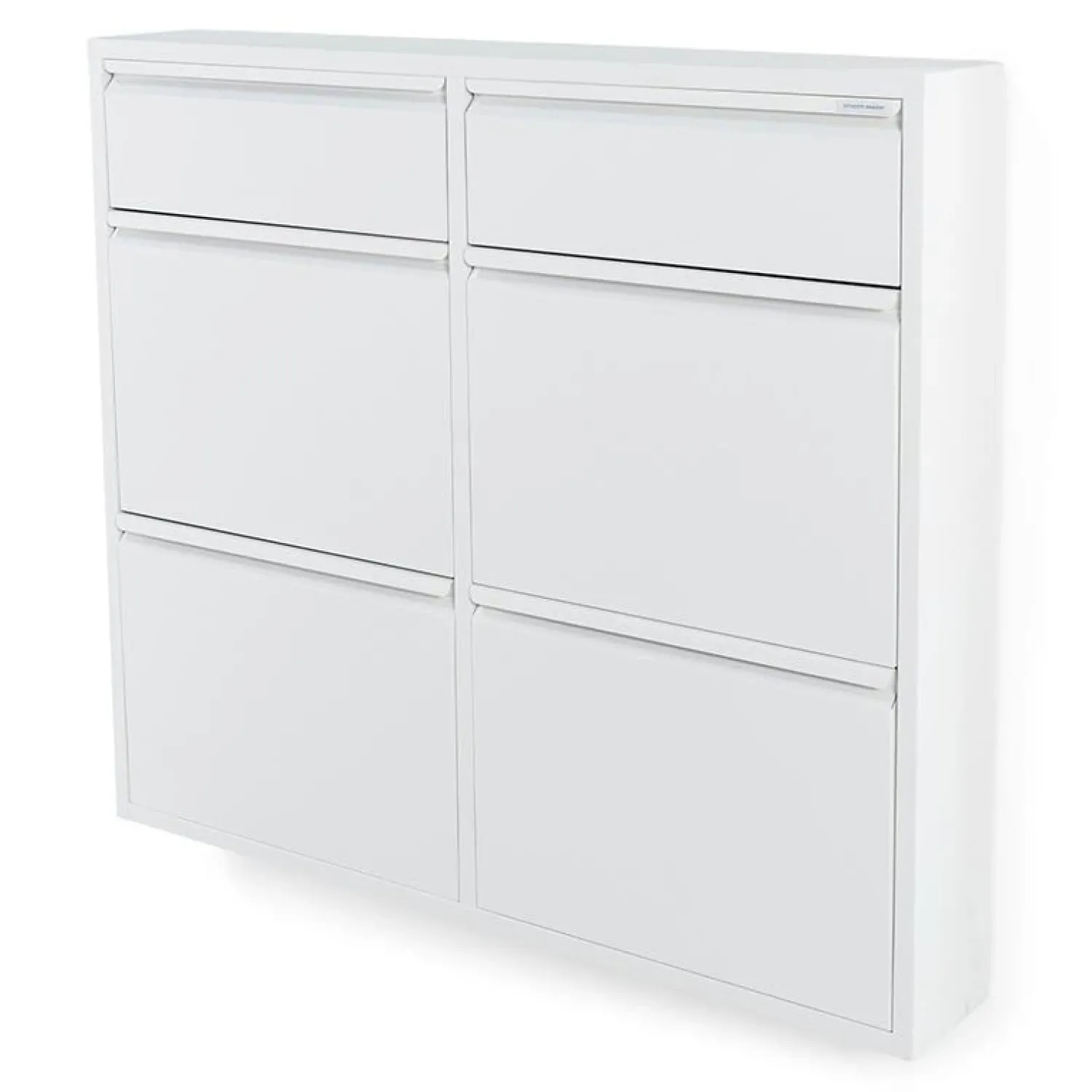Redin Design Schoenenkasten|Schoenenkasten|Schoenenkast industrieel Pippen (6 lades) - Wit metaal