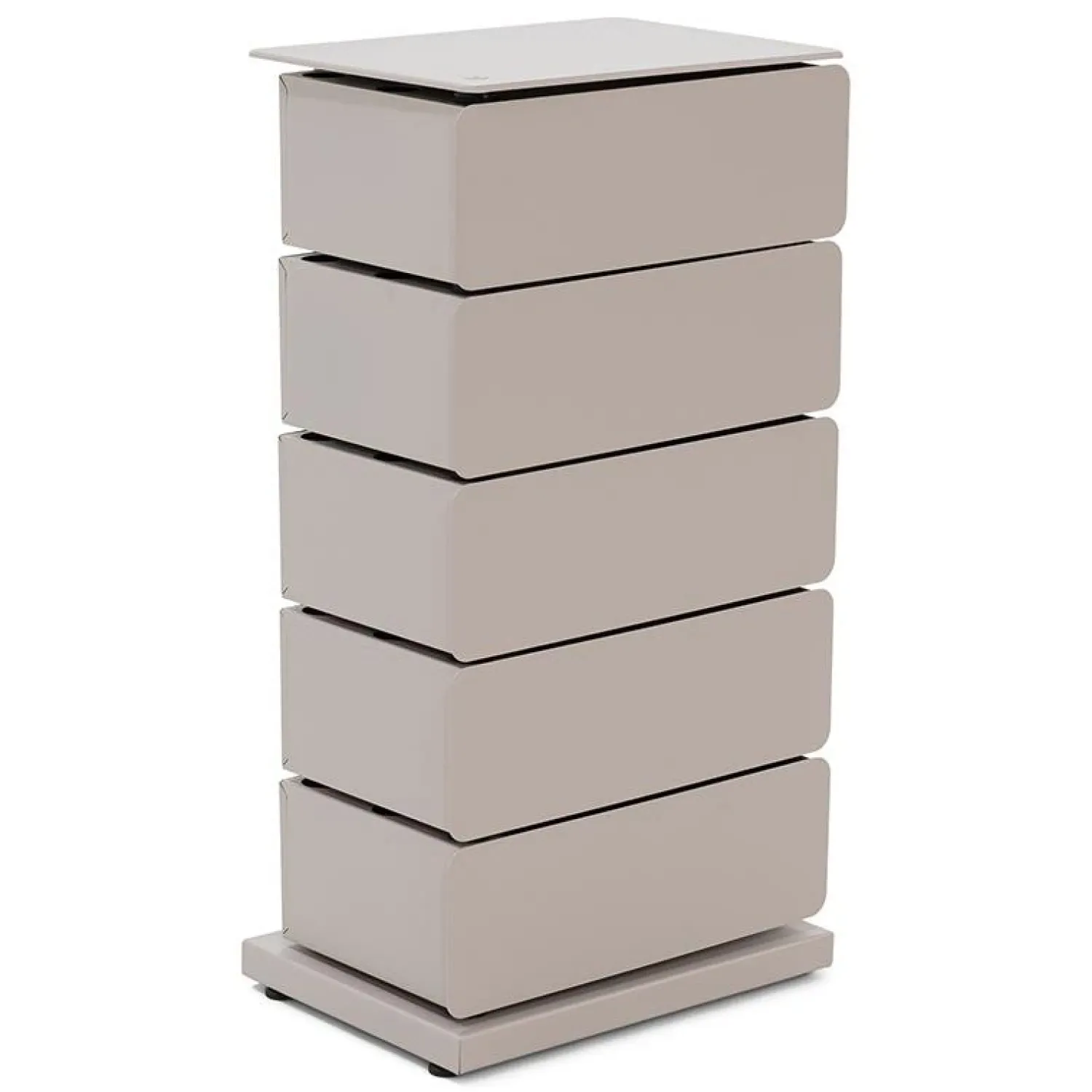 Redin Design Schoenenkasten|Schoenenkasten|Schoenenkast industrieel Rodman (5 lades) – Taupe metaal