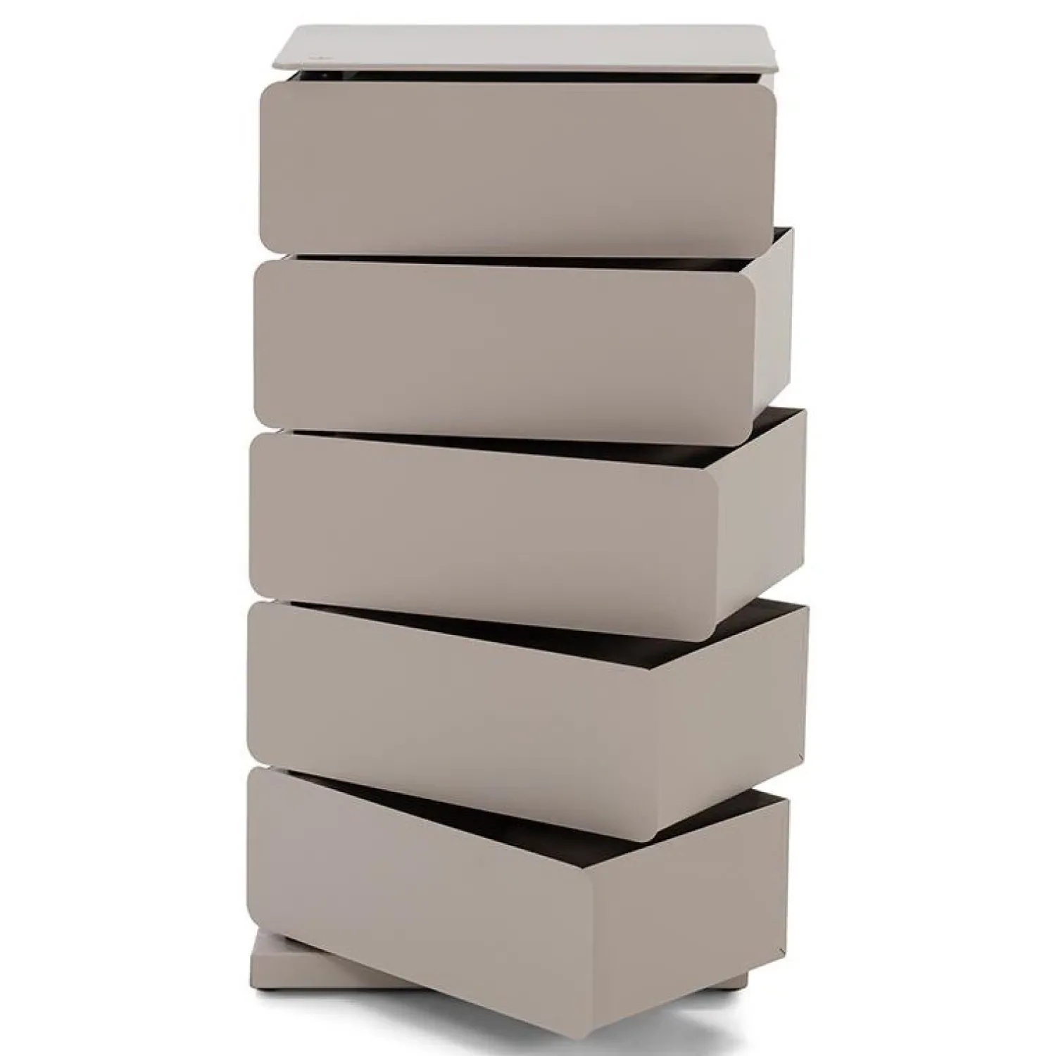 Redin Design Schoenenkasten|Schoenenkasten|Schoenenkast industrieel Rodman (5 lades) – Taupe metaal