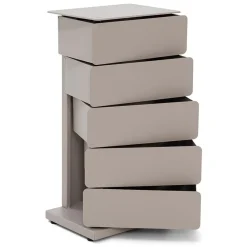 Redin Design Schoenenkasten|Schoenenkasten|Schoenenkast industrieel Rodman (5 lades) – Taupe metaal