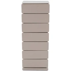 Redin Design Schoenenkasten|Schoenenkasten|Schoenenkast industrieel Rodman (7 lades) - Taupe metaal