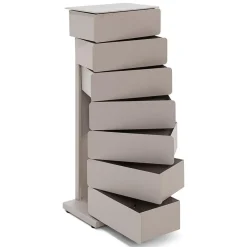 Redin Design Schoenenkasten|Schoenenkasten|Schoenenkast industrieel Rodman (7 lades) - Taupe metaal