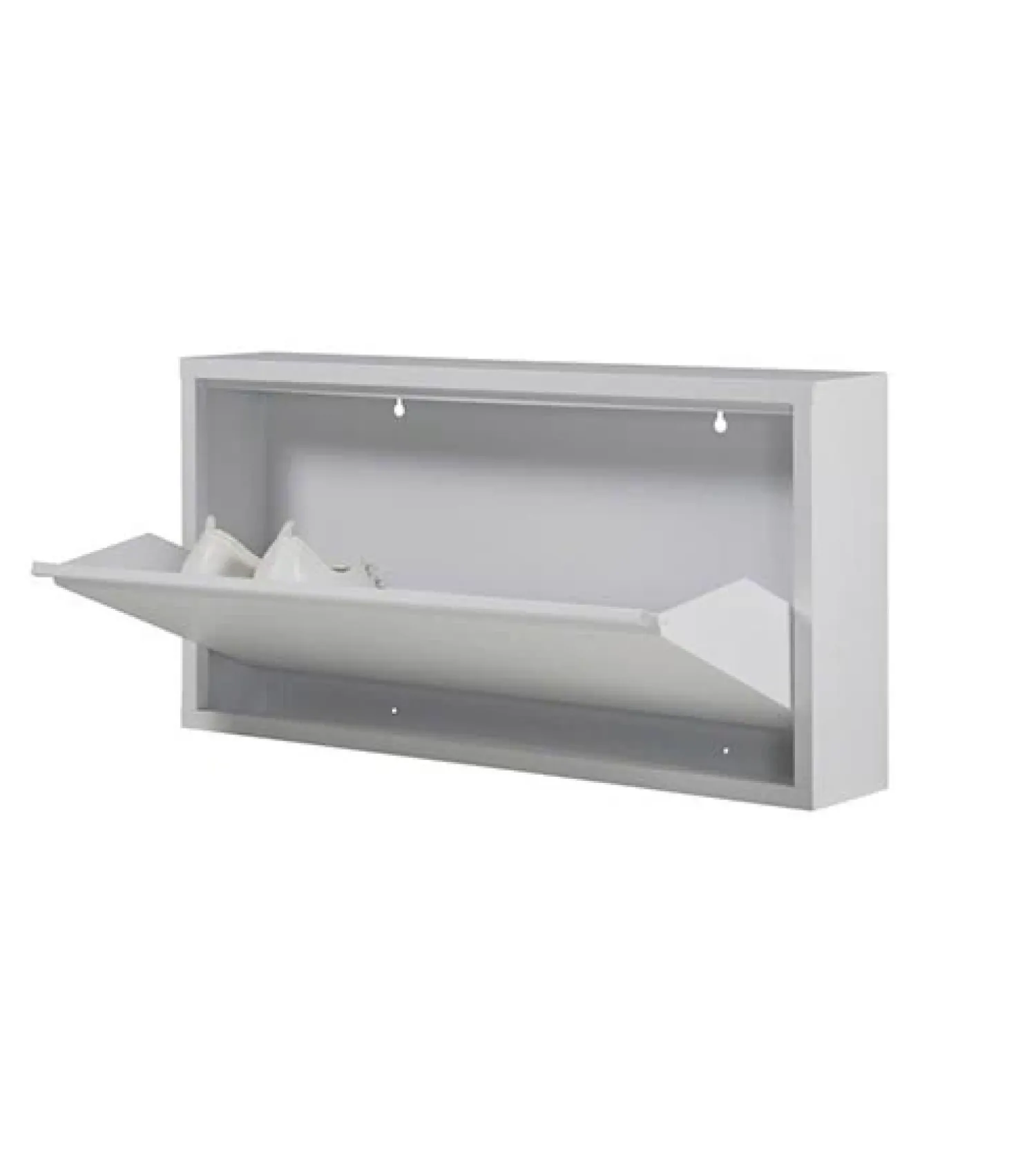 Redin Design Schoenenkasten|Schoenenkasten|Schoenenkastje industrieel Pippen (1 lade) – Wit metaal