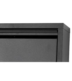 Redin Design Schoenenkasten|Schoenenkasten|Schoenenkastje industrieel Pippen (1 lade) – Zwart metaal