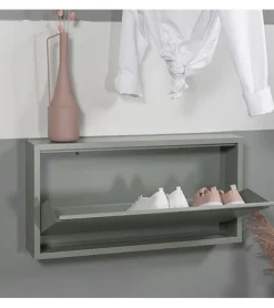 Redin Design Schoenenkasten|Schoenenkasten|Schoenenkastje industrieel Pippen (1 lade) – Groen metaal