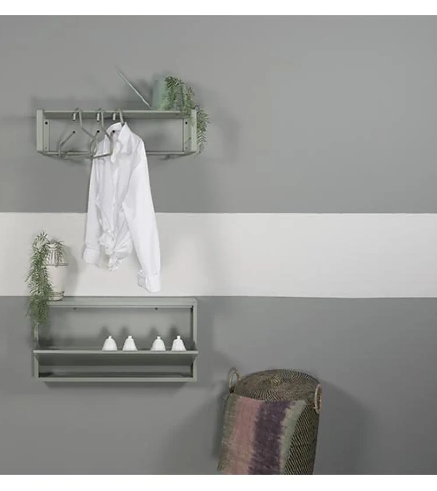 Redin Design Schoenenkasten|Schoenenkasten|Schoenenkastje industrieel Pippen (1 lade) – Groen metaal