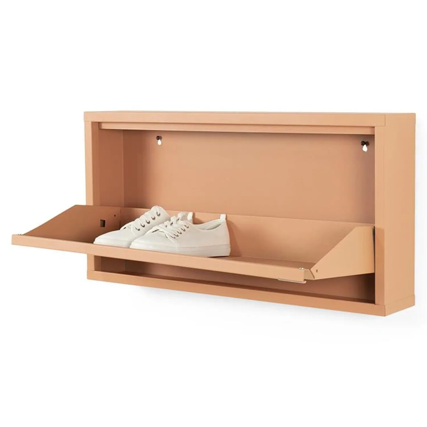 Redin Design Schoenenkasten|Schoenenkasten|Schoenenkastje industrieel Pippen (1 lade) – Terracotta metaal