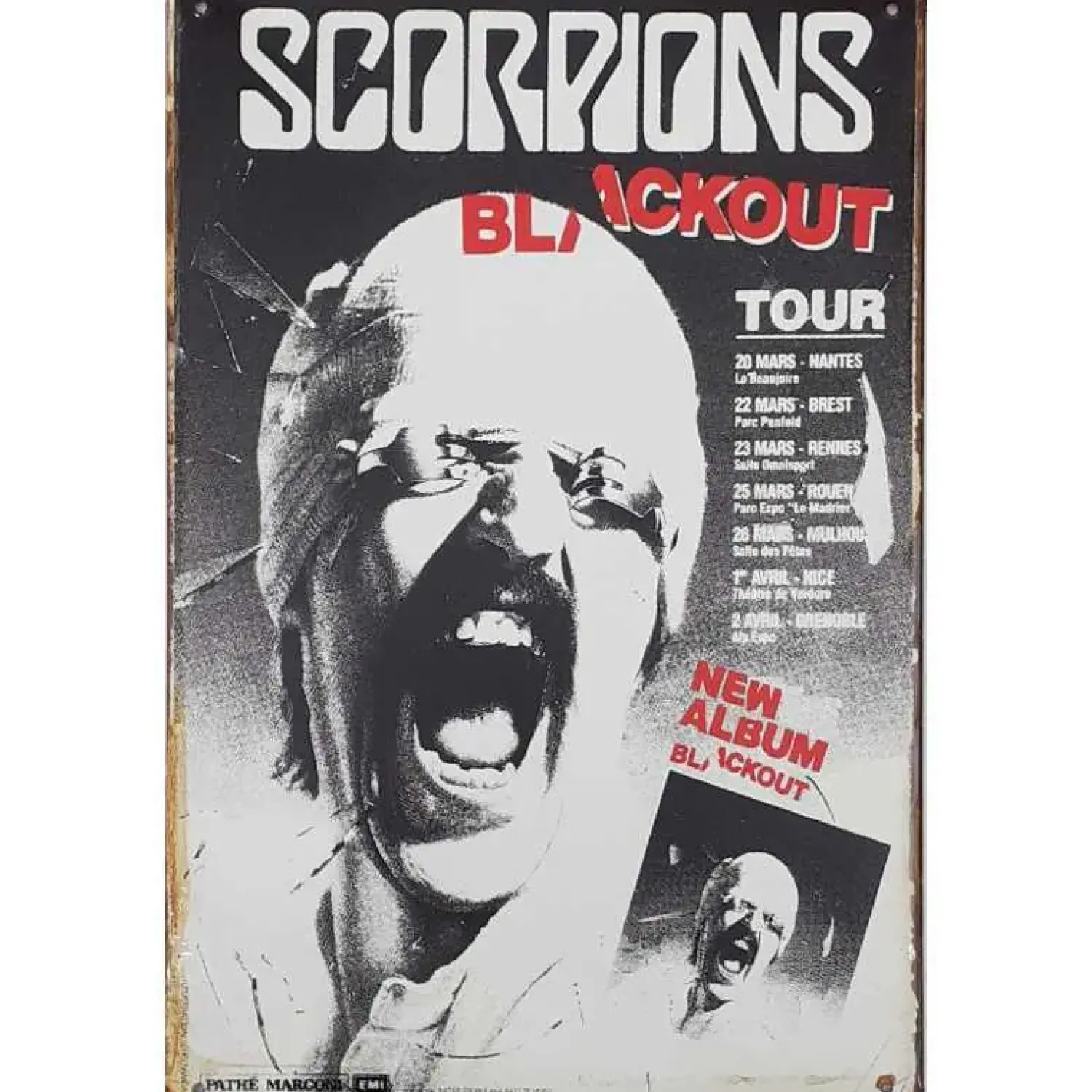 Metal Signs Metalen Borden|Scorpions tour - metalen bord