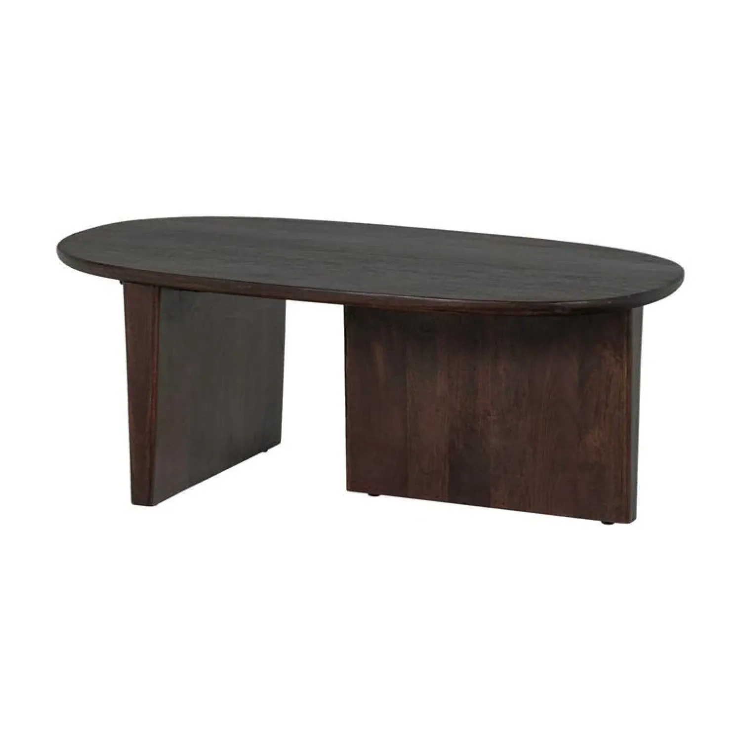 WOOOD Salontafels|Seam Salontafel ovaal Mangohout Donkerbruin 110cm