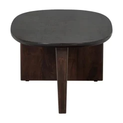 WOOOD Salontafels|Seam Salontafel ovaal Mangohout Donkerbruin 110cm