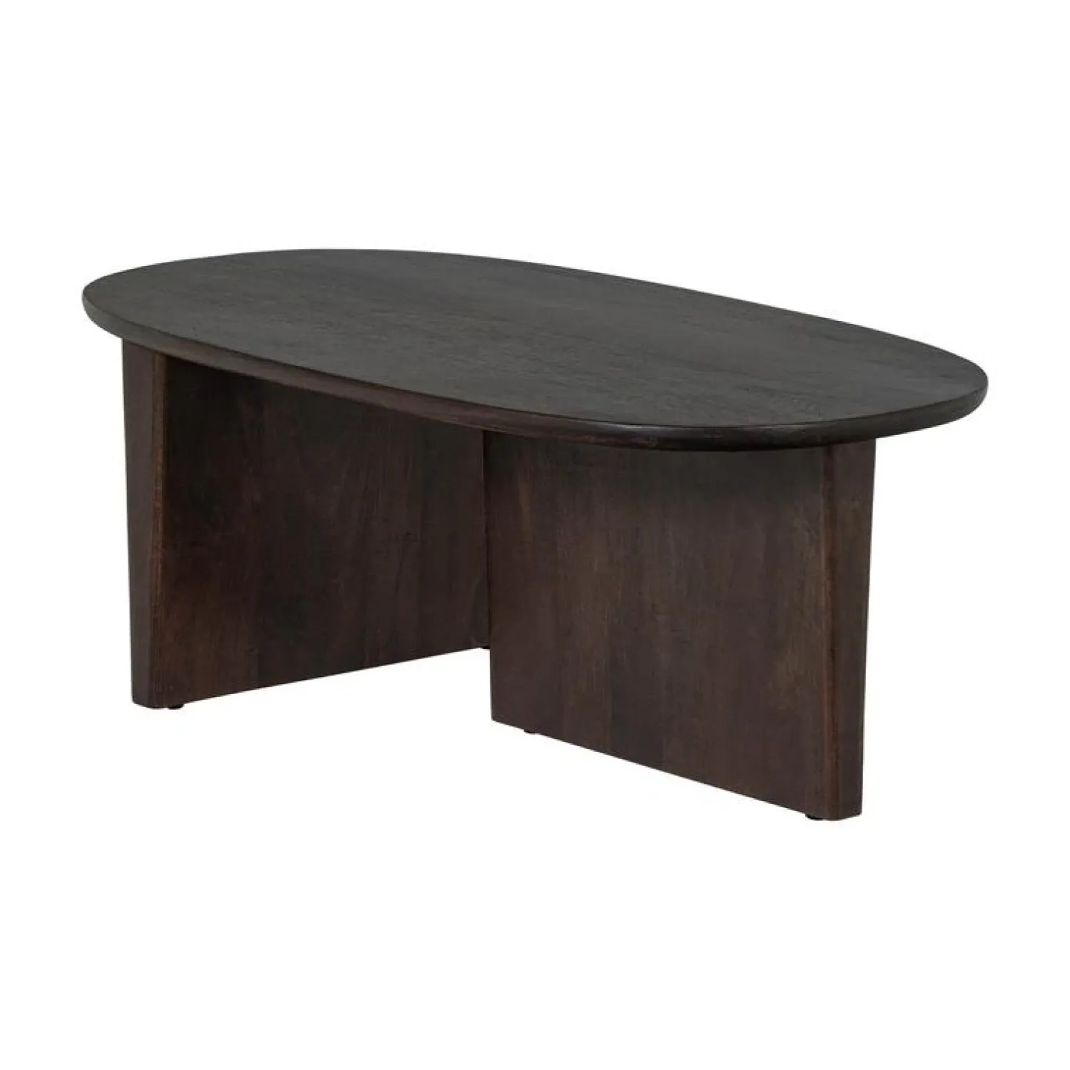 WOOOD Salontafels|Seam Salontafel ovaal Mangohout Donkerbruin 110cm