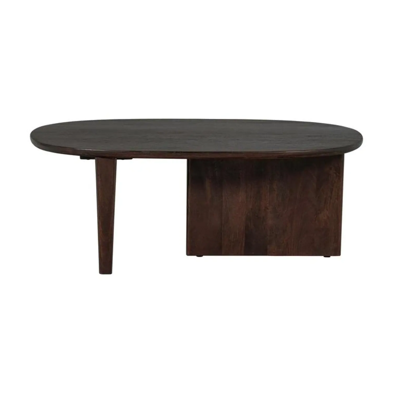 WOOOD Salontafels|Seam Salontafel ovaal Mangohout Donkerbruin 110cm