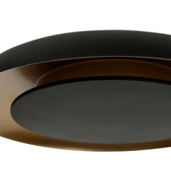 Steinmex Plafondlampen|Sean 2-lichts Plafondlamp Zwart|Goud Metaal