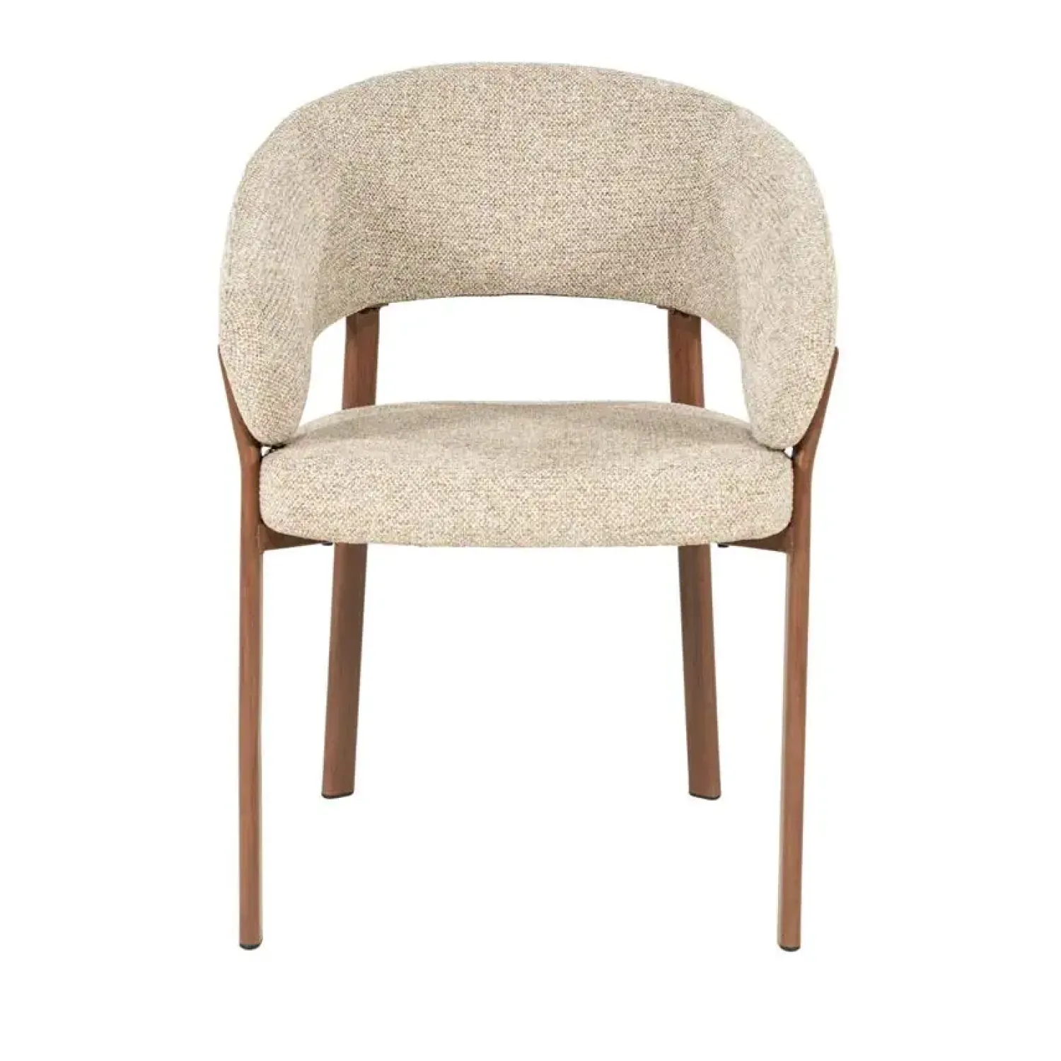 By Boo Eetkamerstoelen|Sedia Eetkamerstoel met armleuning Bruin