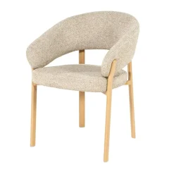 By Boo Eetkamerstoelen|Sedia Eetkamerstoel met armleuning Naturel