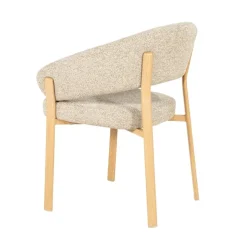 By Boo Eetkamerstoelen|Sedia Eetkamerstoel met armleuning Naturel
