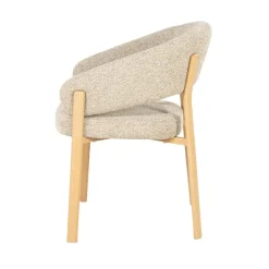 By Boo Eetkamerstoelen|Sedia Eetkamerstoel met armleuning Naturel