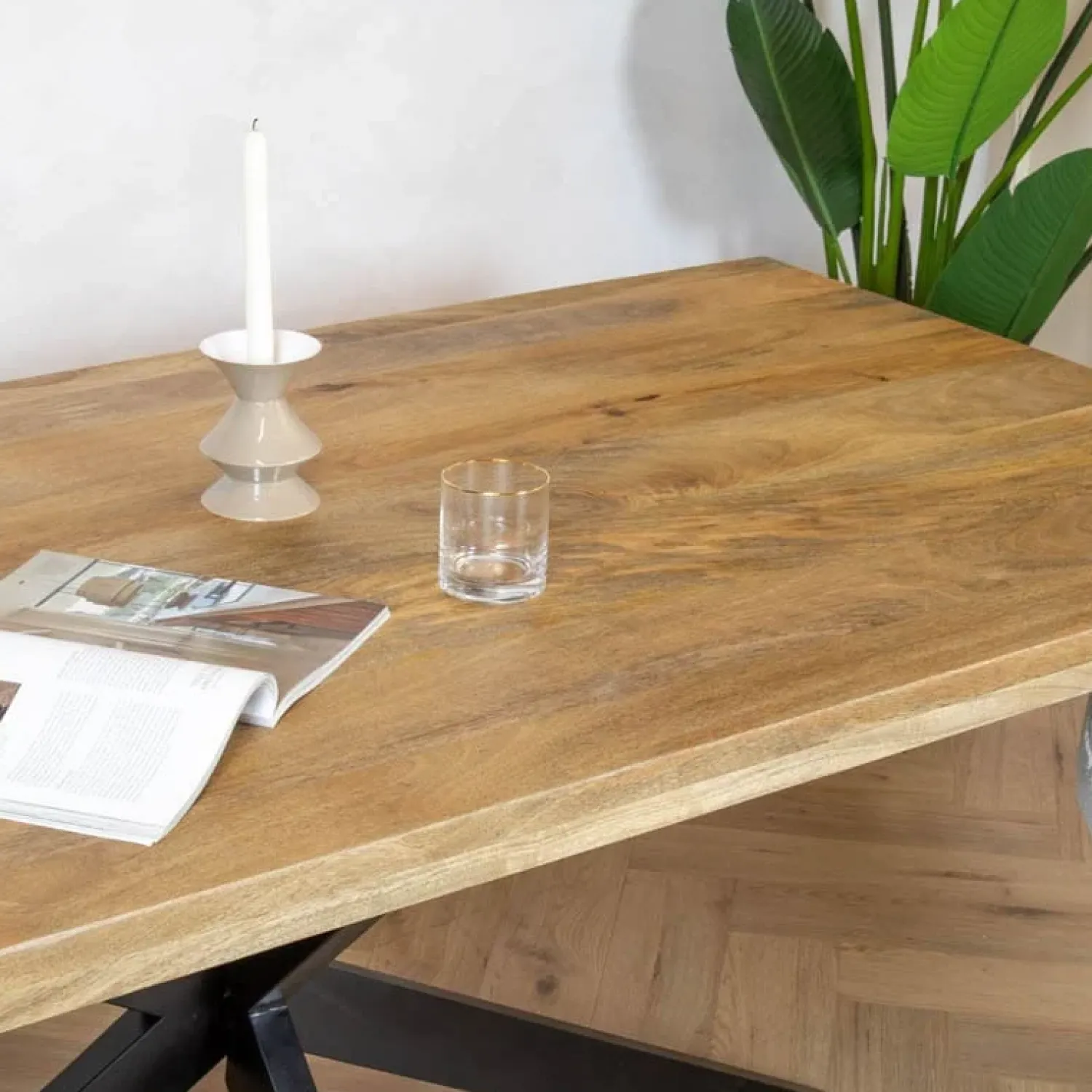 Furndea Eettafels|Senna eettafel industrieel rechthoek mangohout 160cm