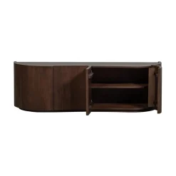 WOOOD Dressoirs|Industriele Kasten|Sense Dressoir 4-Deurs Mangohout Walnoot 160cm