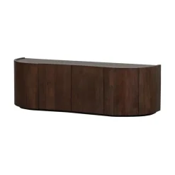 WOOOD Dressoirs|Industriele Kasten|Sense Dressoir 4-Deurs Mangohout Walnoot 160cm