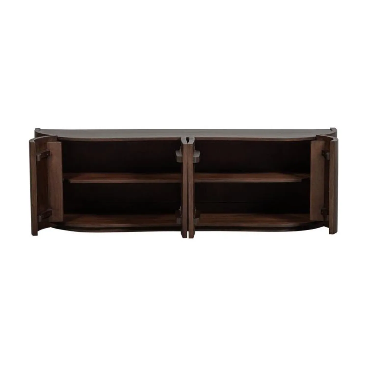 WOOOD Dressoirs|Industriele Kasten|Sense Dressoir 4-Deurs Mangohout Walnoot 160cm