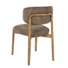 Eleonora Eetkamerstoelen|Serene Rune Eetkamerstoel Bruin hout - Bruine stof
