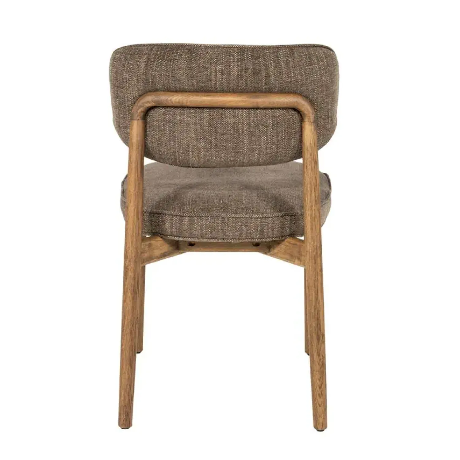 Eleonora Eetkamerstoelen|Serene Rune Eetkamerstoel Bruin hout - Bruine stof
