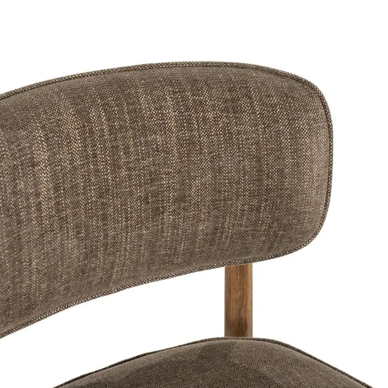 Eleonora Eetkamerstoelen|Serene Rune Eetkamerstoel Bruin hout - Bruine stof