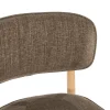 Eleonora Eetkamerstoelen|Serene Rune Eetkamerstoel Naturel hout - Bruine stof