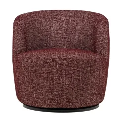 WOOOD Fauteuils|Serra Draaifauteuil Bordeauxrood Melange
