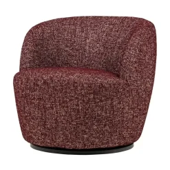 WOOOD Fauteuils|Serra Draaifauteuil Bordeauxrood Melange