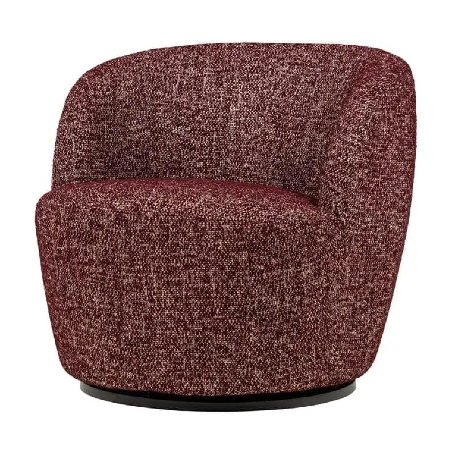 WOOOD Fauteuils|Serra Draaifauteuil Bordeauxrood Melange