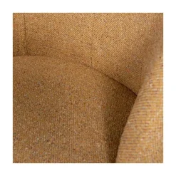 WOOOD Fauteuils|Serra Draaifauteuil Geweven Stof Curry Melange