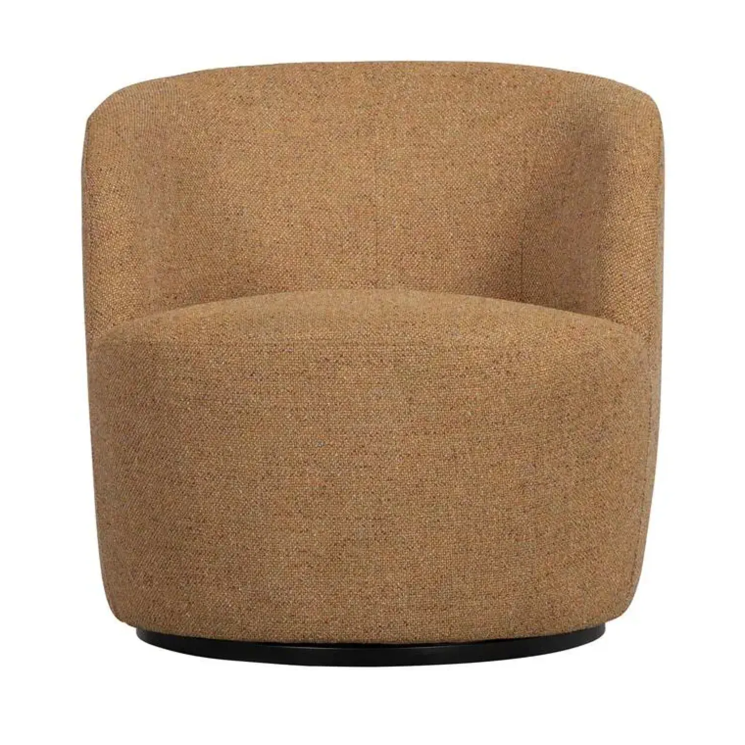 WOOOD Fauteuils|Serra Draaifauteuil Geweven Stof Curry Melange