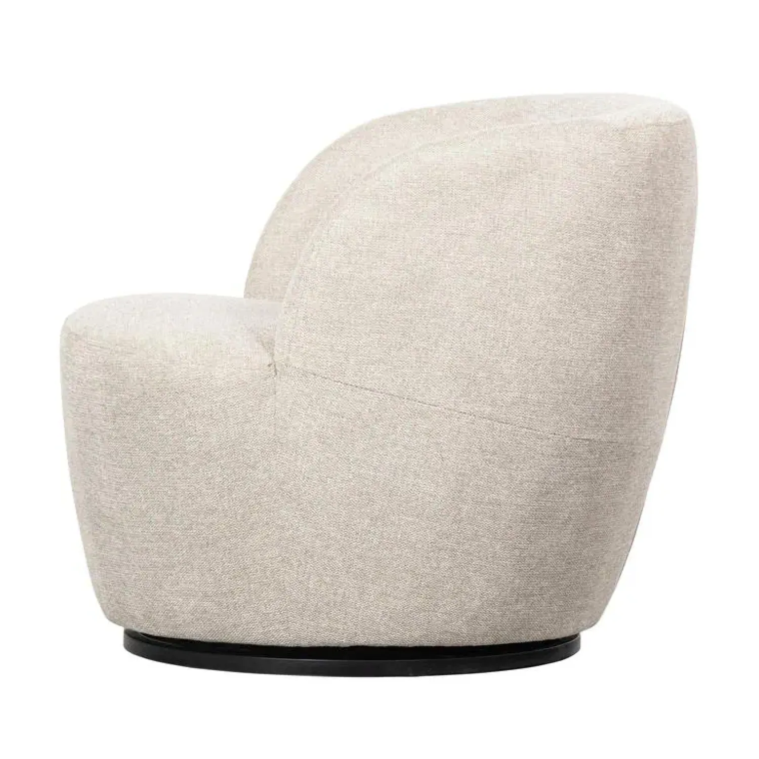 WOOOD Fauteuils|Serra Draaifauteuil Geweven Stof Off White