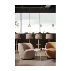 WOOOD Fauteuils|Serra Draaifauteuil Geweven Stof Zand