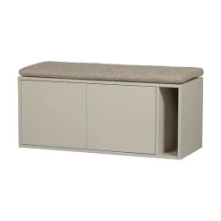 vtwonen Industriele Kasten|Tv Meubels|Settle Down Tv meubel/bankje dust met zitkussen 108 cm